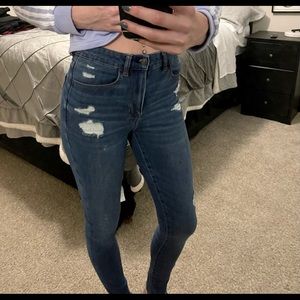 American eagle next level stretch distressed jeans 2 long